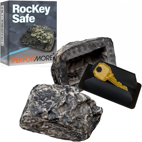 Hide A Key in Plain Sight in a Real Looking Rock/Stone Holds Standard Sized Spare Keys