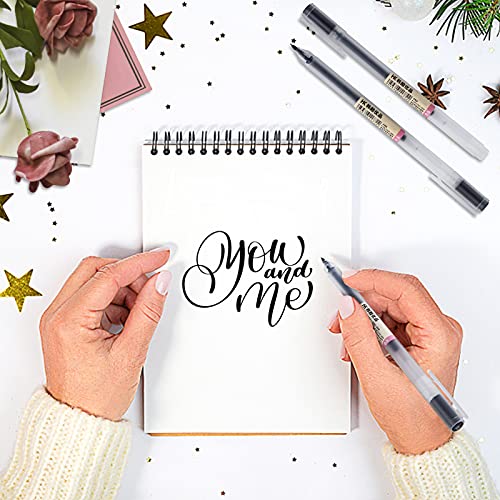 Premium Black Gel Pens, [0.5mm] Extra Fine Point Pens Smooth Writing Ballpoint Pens for Japanese Office School Stationery Supply (12 Packs) - Thumbnail 2
