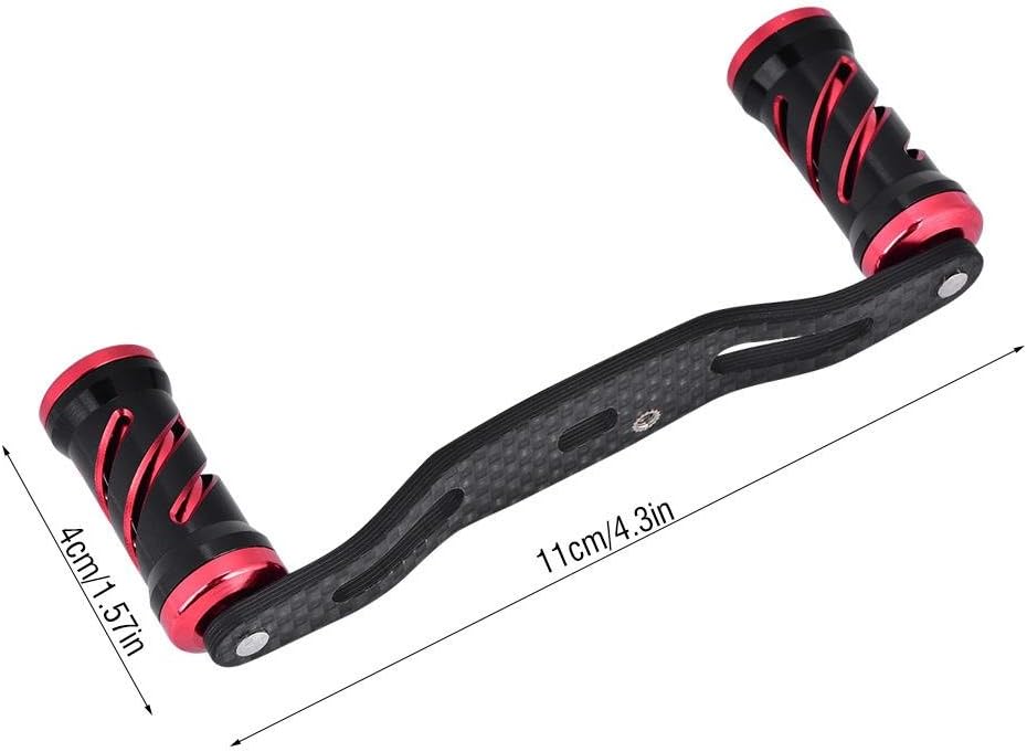 Baitcaster Handle, Carbon Fiber Frame Lightweight Durability, Fishing Reel Knob 3.75 Inch Length for Bass Freshwater Saltwater Anglers