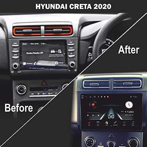 Image of 10 Inches Advanced Car Radio Receiver Android System For Hyundai Creta 2020 with 2GB /16GB RAM & ROM, Gorilla Glass /Full HD Display /WIFI /GPS /Steering wheel Connectivity and HD Parking Camera