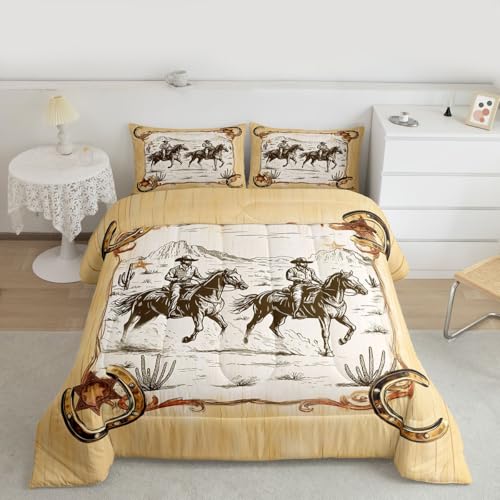 Feelyou Western Kids Comforter Set Queen Size for Kids Boys Girls