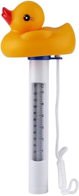 VGEBY1 Water Thermometer, Mini Water Temperature Thermometer Cartoon Thermometer for Swimming Pool Spas Fish Tank Aquarium(Duck) Aquatic Sports Swimming Supplies