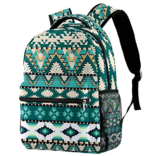 Sac à dos Aztecs pour livre et ordinateur portable grand sac de cours multicolore