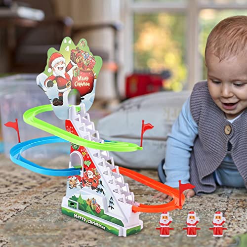 Brinquedo de de escalada para crianças | Pequenos brinquedos de escalada de Papai Noel com música de