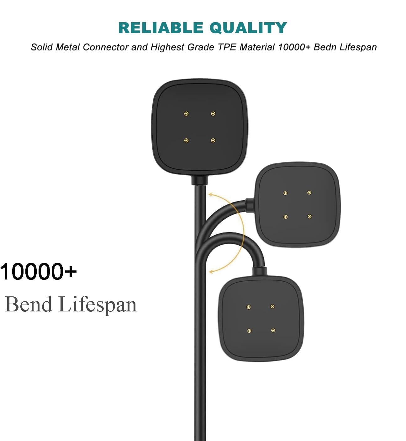 Câble de charge mural pour Versa 4 Versa 3 compatible avec Fitbit Versa 4/Versa 3/Sense 2/Sense Smart Watch