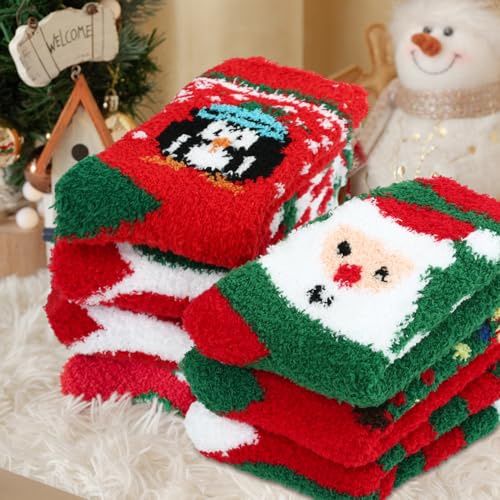 Auruza 6 Pairs Womens Christmas Holiday Socks thumb #2