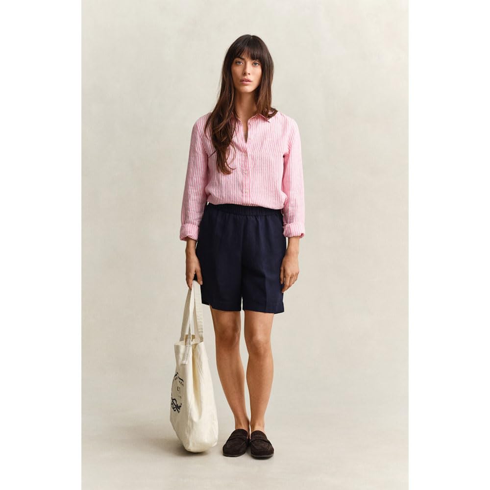 GANT REG Striped Linen LS Shirt