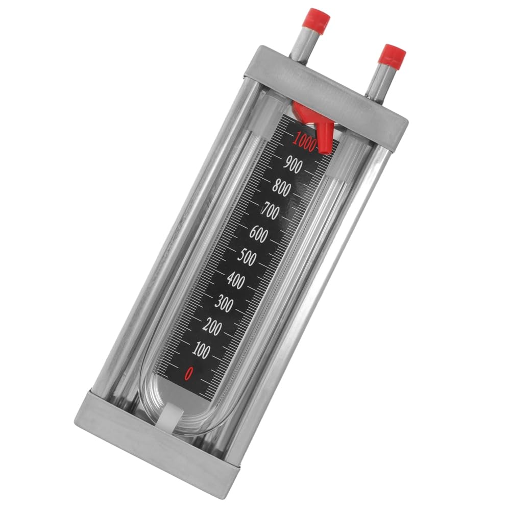 Littimoon Vacuum Tube Tester Stainless Steel U Tube Manometer Pressure Gauge Differential Meter High Accuracy Pressure Gauge