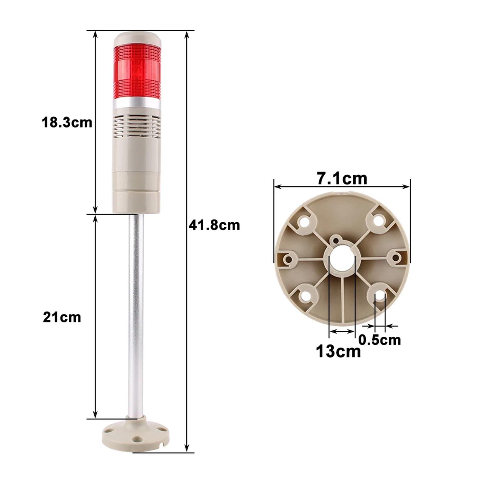 1 couche 12V 24V 110V 220V Rouge Vert Jaune Tour Industrielle Signal Avertissement Lumière LGP-205 Voyant Lumière Fixe Avec son(Lavender,DC 24V)