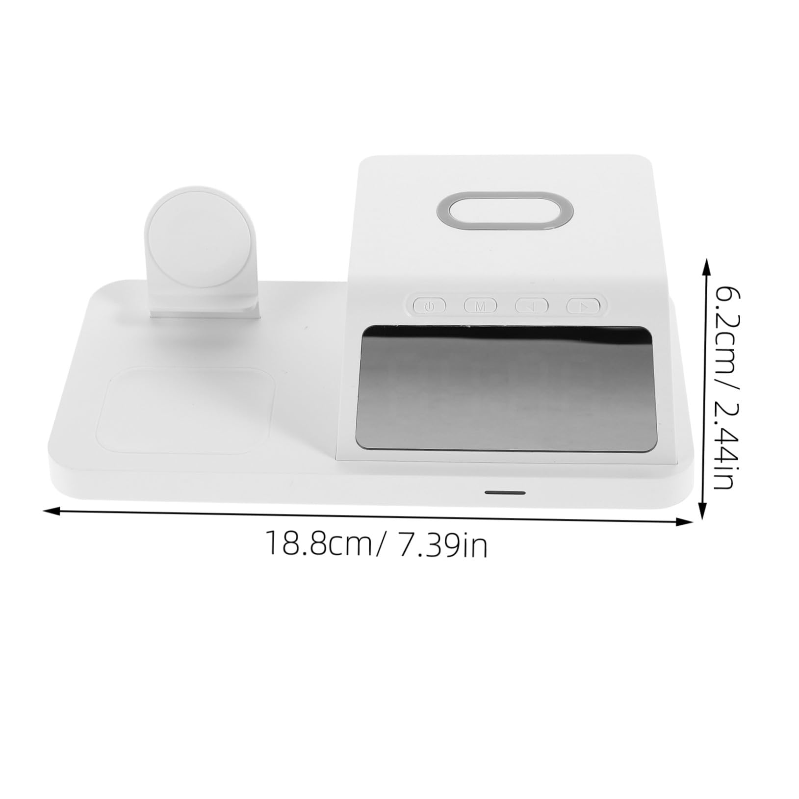 15w Caricatore Wireless con Orologio Dock di Ricarica Rapida da Supporto per Ricarica Wireless Adatto per Smartphone per Comodino e Ufficio
