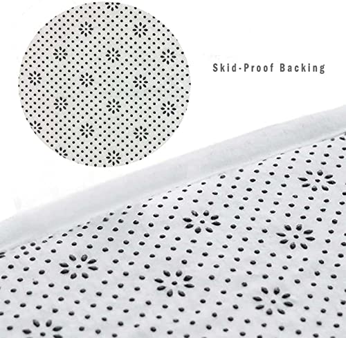 Badezimmer Teppich Set Weich Waschbar Badezimmerteppich 3 TLG rutschfeste Badeteppich WC Vorleger Deckelbezug U-förmige Konturmatte Memory Schaum Badezimmermatte ( Ägyptischer bunter Elefant ) – Bild 5