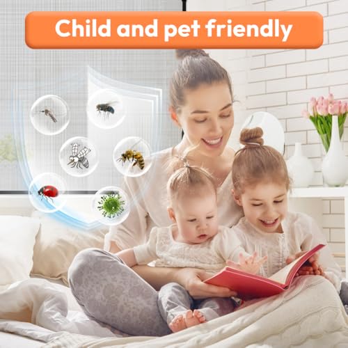 Fliegengitter Fenster Magnet, 120 x 130 cm Insektenschutz Fenster, Moskitonetz Fenster Ohne Bohren, Fliegennetz Fenster DIY Verstellbares Magnetisches Fliegengitter mit feinem Glasfaser-Mesh, Schwarz