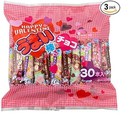 Amazon | やおきん うまい棒 チョコ バレンタイン パッケージ 30本×3袋 | うまい棒 | チョコレート菓子 通販