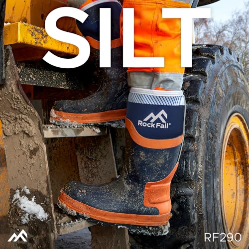 Rock Fall Unisex 6 Silt Neoprene Safety Wellington Boot, Navy, 9 Uk - 3