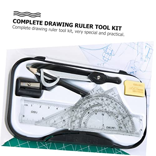 Ciieeo 8 Pçs Conjunto De Bússola Conjunto De Lápis Ferramentas De Carpinteiro Kit De Matemática De B