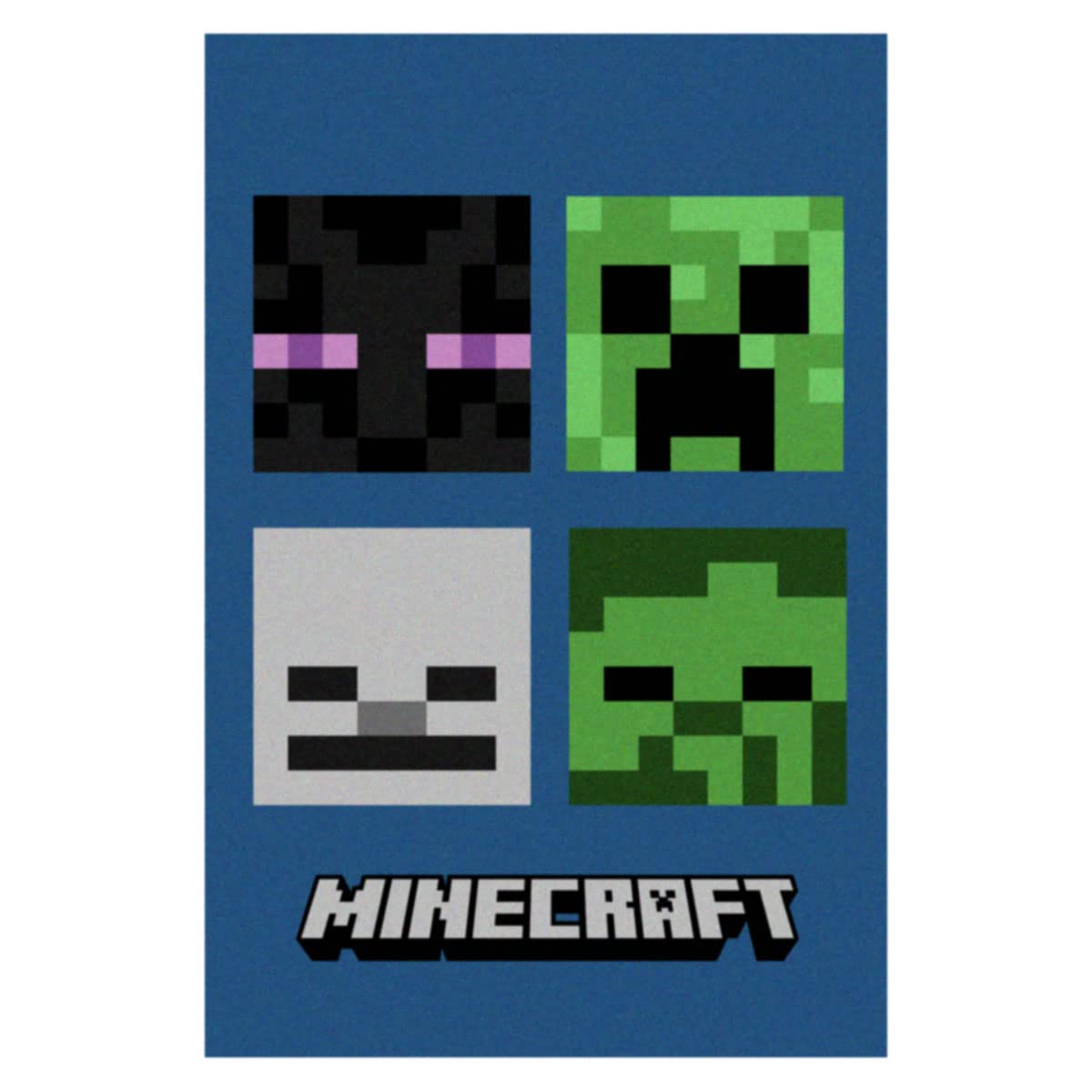 Minecraft Throw Blanket Soft Fleece Lightweight Mob Monsters Design