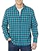 Produktbild Amazon Essentials Herren Langärmeliges Flanellhemd, Schmale Passform, Federal Blue, Plaid, L