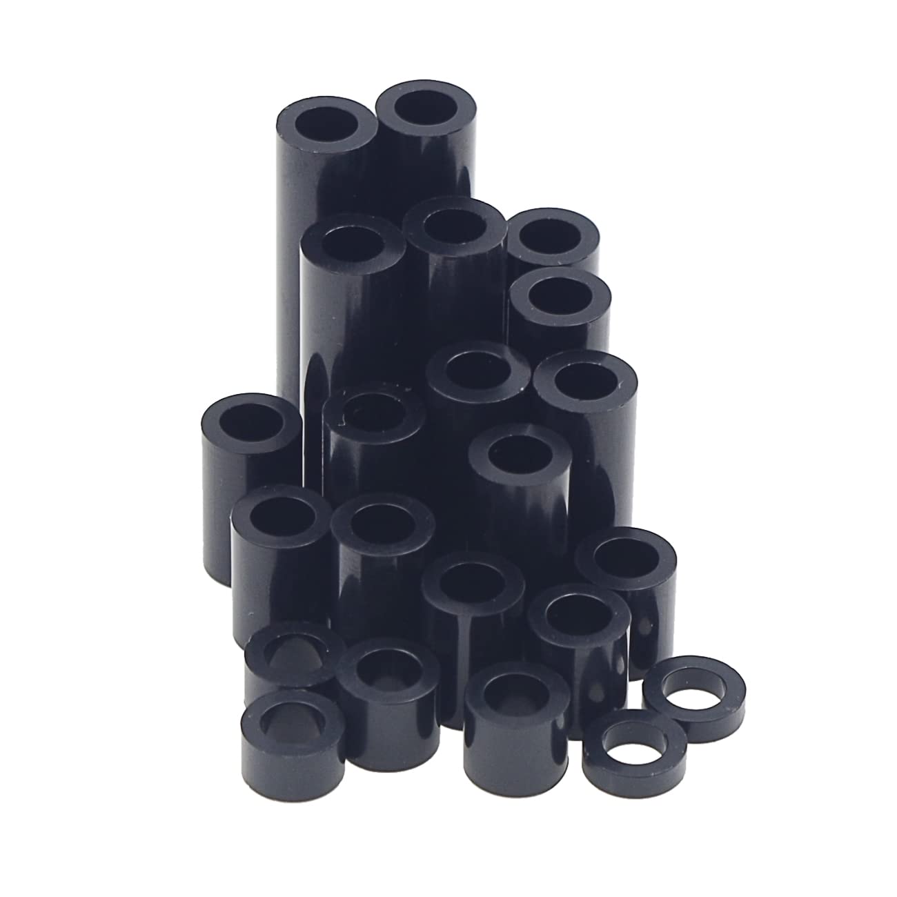 160 Spacers for M4 Screws - Black ABS Clearance Standoffs -5
