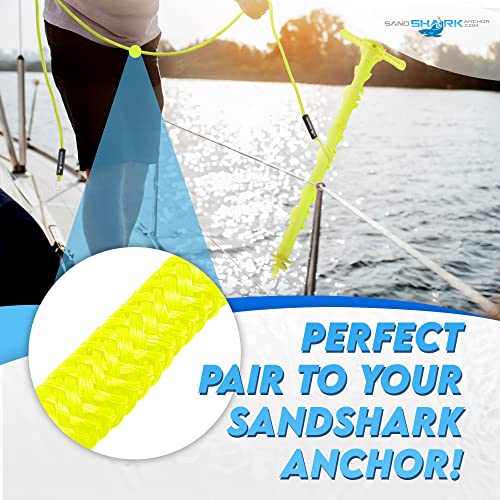 Stretches 7-14Ft Premium Anchor Bungee Dock Line. Absorbs Shock To Anchors And Docks W/Stainless Steel Clip. Designed For Sandshark Anchors. #TOP1
