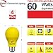 Explux Commercial Lighting Dimmable LED A19 Yellow Light Bulbs, 60W Equivalent, High Yellow Light Output, 25000 Hours, 4-Pack