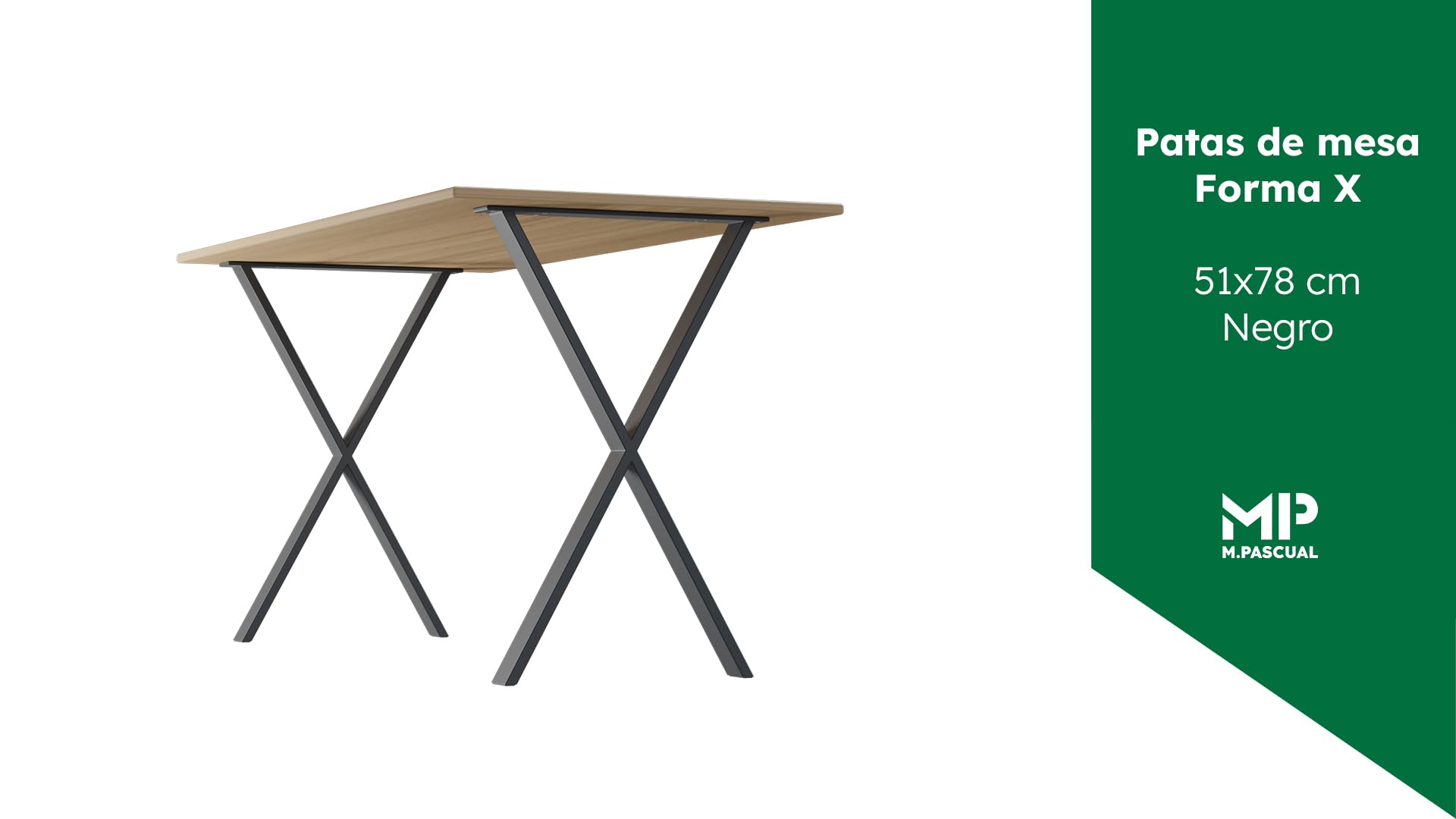 Patas para Mesa de Comedor | Negro | 58x71cm | 2 Unidades