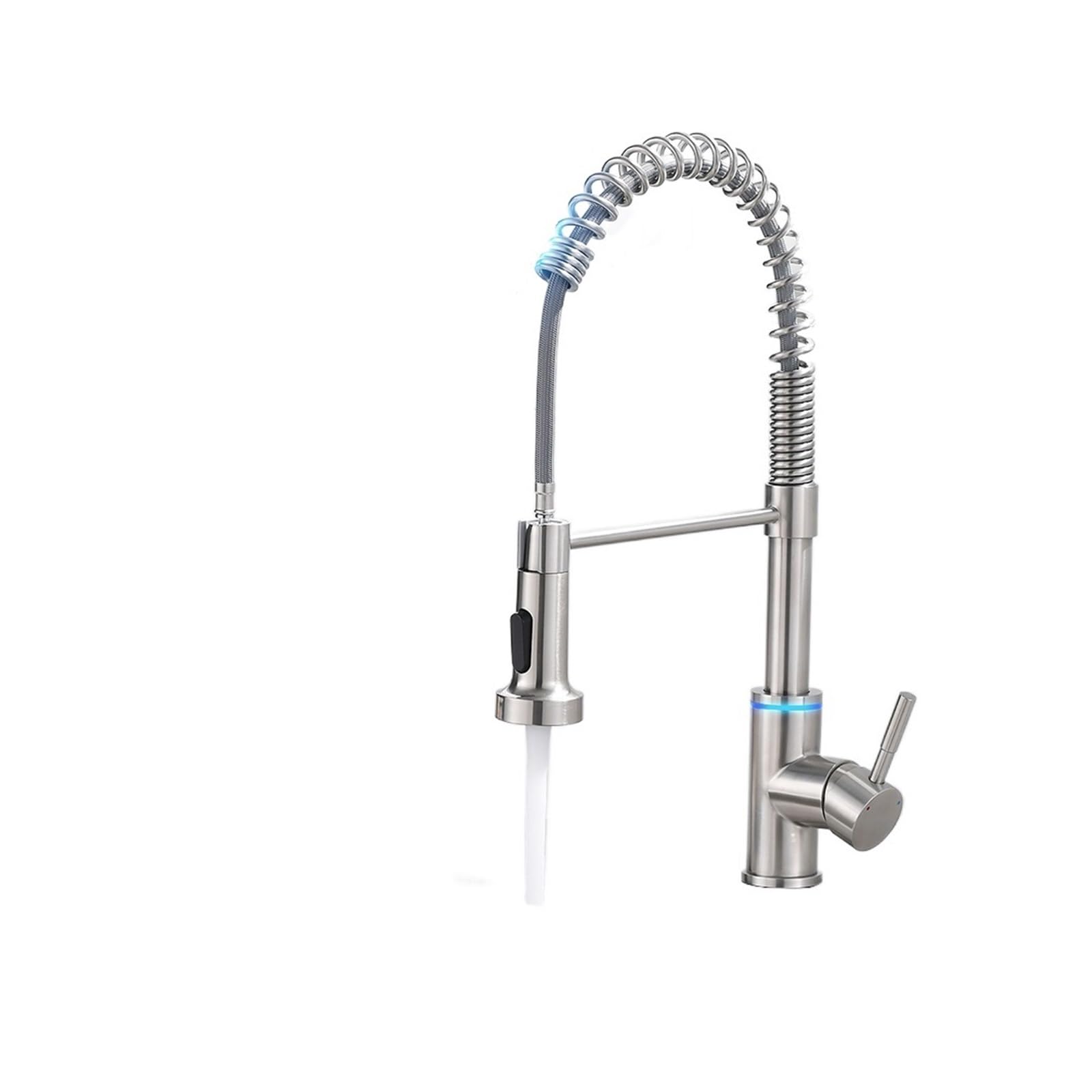HADECOLL Pull-Out Faucet Smart Touch Kitchen Faucets Crane For Kitchen Water Tap Sink Mixer Rotate Touch Faucet Sensor Water Mixer Easy To Install,1066-Brush