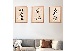 Inspiring Living Room Décor: Chinese Calligraphy Wall Art