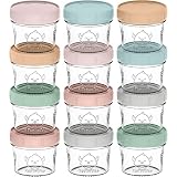 12-Pack Babybrei Einfrieren Behälter Glas - Beikost Baby Zubehör, Mikrowellen Babybrei Behälter, Lecksicher Babynahrung Behälter, Beikost Einfrieren Behälter, Babynahrung aufbewahrung (Musk Dusk)