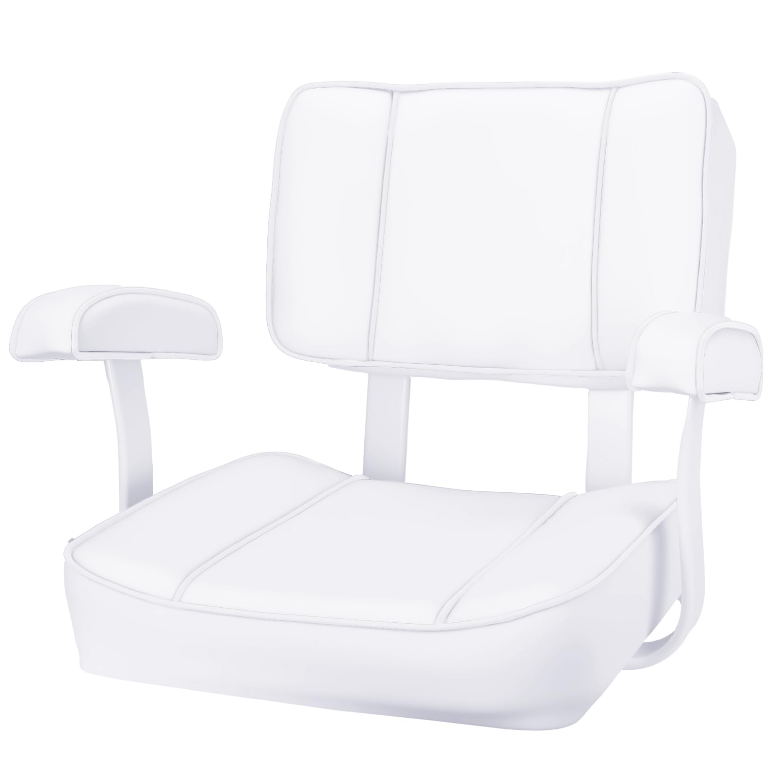 Photo 1 of Tebaisea Boat Seat, Boat Fishing Chair Made of Super Soft Microfiber Leather, Waterproof and Durable, Suitable for Yachts, Pontoons, Easy to Install (true white)