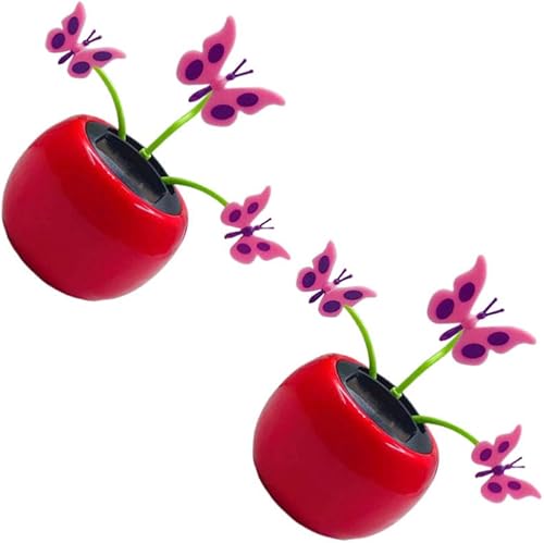 Miniatura 7 de 2 piezas de regalos para el automóvil, figuras de juguete oscilantes con energía solar, Stautes Bobbleheads con energía solar, muñeca bailando,