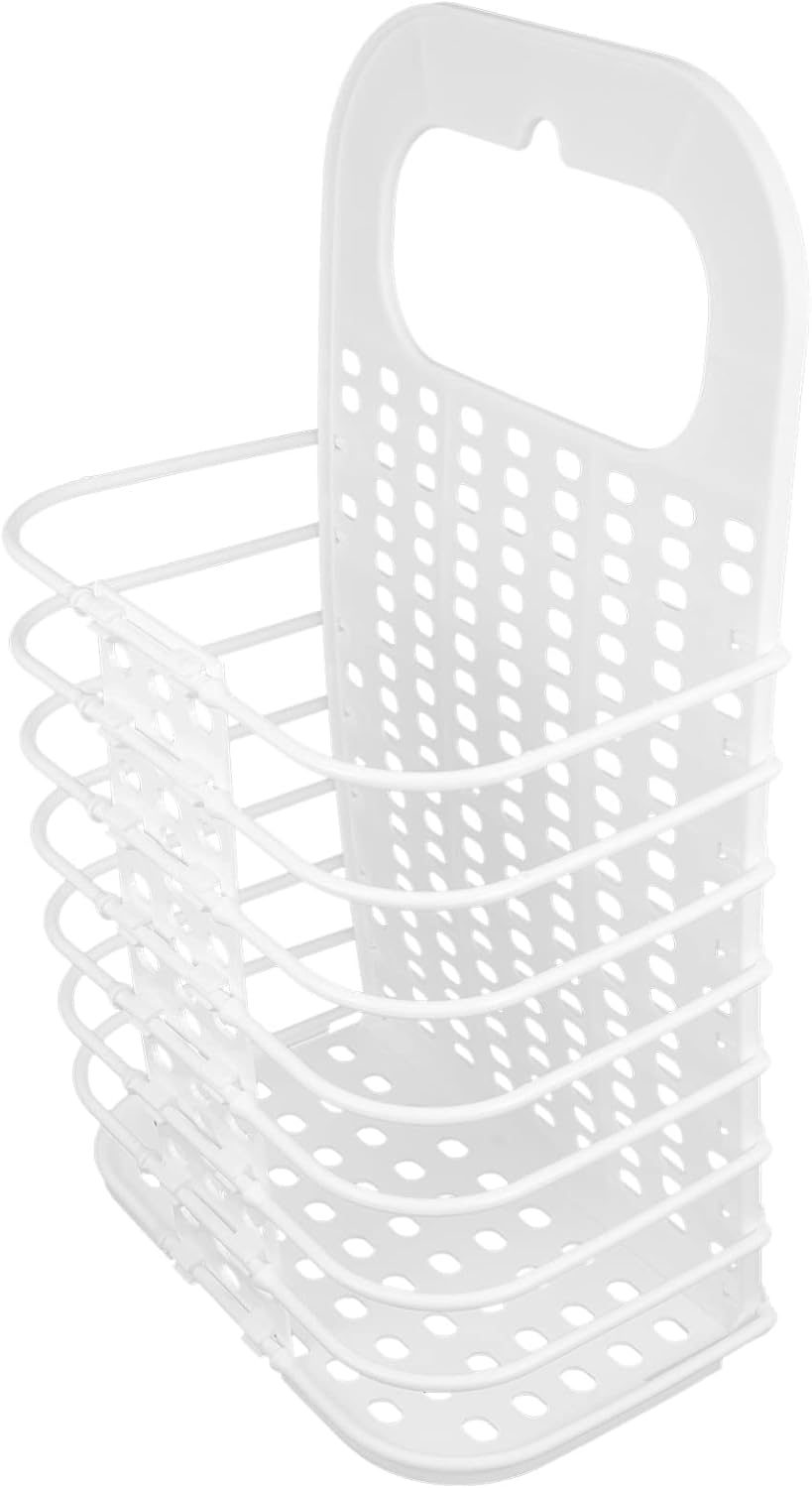 Angoily Clothing Storage Bins Laundry Basket Wall Mounted Rack: Plastic Small Dirty Laundry Hamper Basket Hanging Laundry Basket with Handle for College Dorm 18. 5X11 Mesh Laundry Hamper