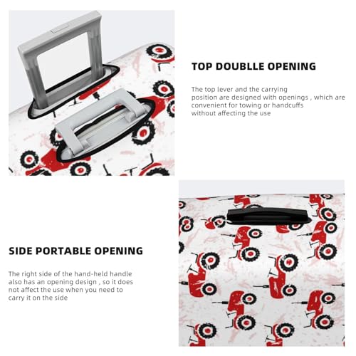 Travel Luggage Cover Protector - Red Wheeled Tractors Anti-Scratch Suitcase Covers Fits 18-32 Inch Luggage3