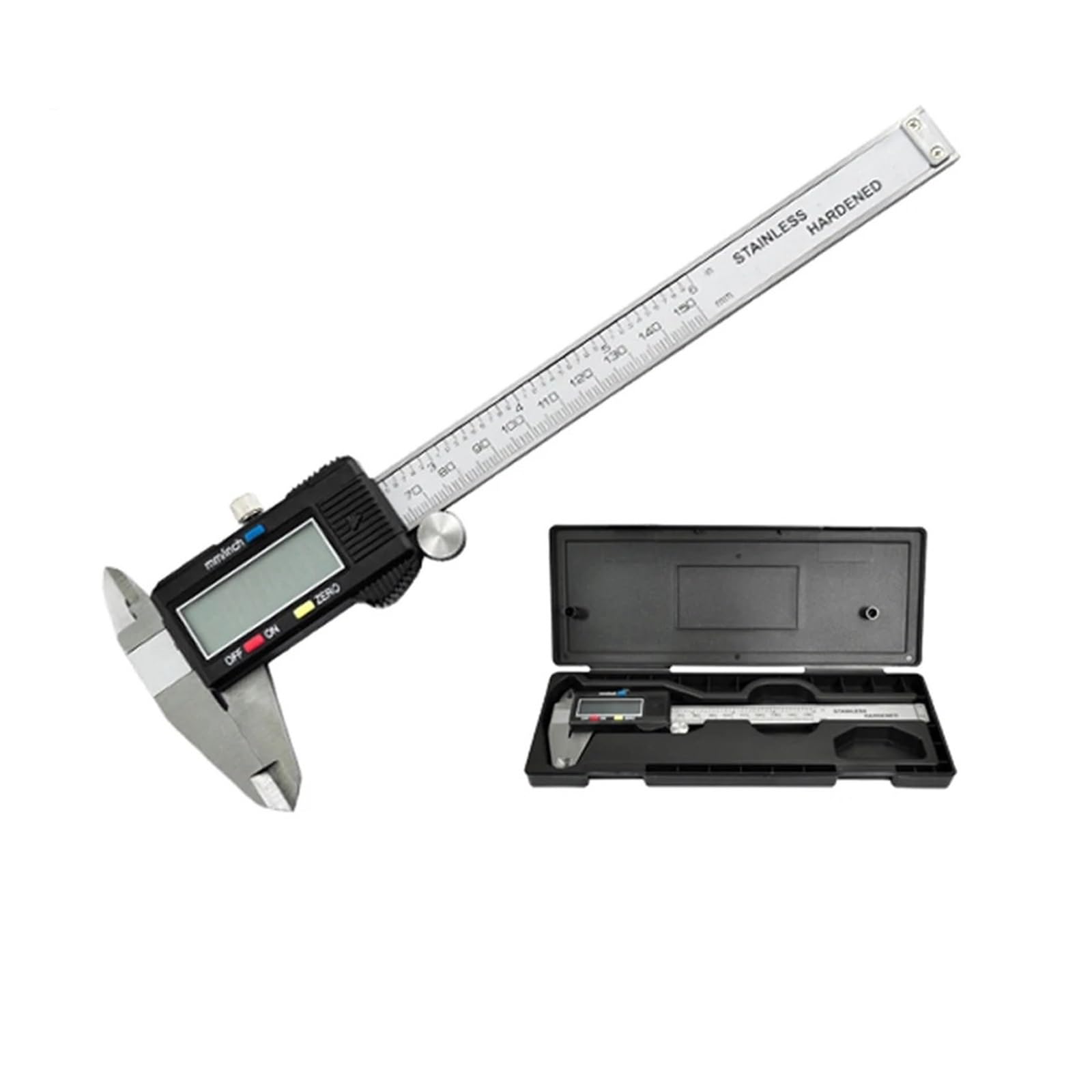 Suwmiarka cyfrowa Suwmiarka elektroniczna cyfrowa ze stali nierdzewnej 0-150 mm, mikrometr metalowy, narzędzie pomiarowe, suwmiarka cyfrowa Wysoka dokładność(0-300mm)