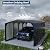 WACASA 12x20 ft Heavy Duty Metal Carport with 2-Sided Enclosure
