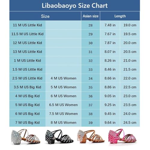 Girls Rhinestone Latin Dance Shoes Low Heel Ballroom Tango Party Performance Tassel Sandals2