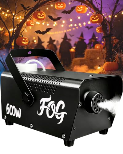 Fog Machine Smoke 600W Mini Wireless Remote Control Mode Portable for Parties Outdoor Halloween...