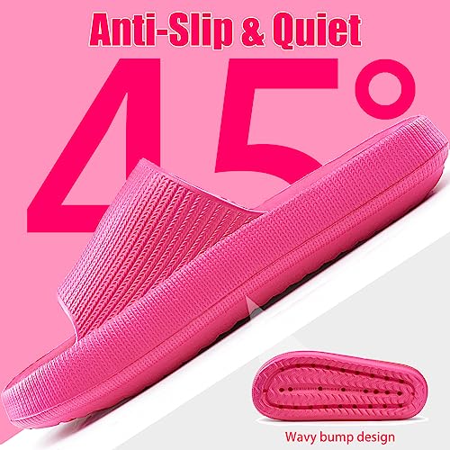 Image of rosyclo Cloud Slippers for Women and Men, Pillow House Slippers Shower Shoes Indoor Slides Bathroom Sandals, Ultimate Comfort, Lightweight, Thick Sole, Non-Slip, Easy to Clean