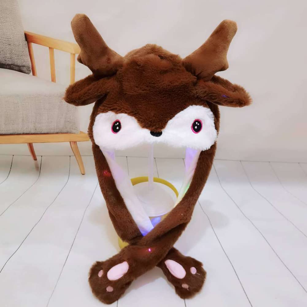 Plüsch Bär Hut Mit Beweglichen Ohren – Lustige Mütze Für Karneval, Cosplay, Weihnachtsgeschenk