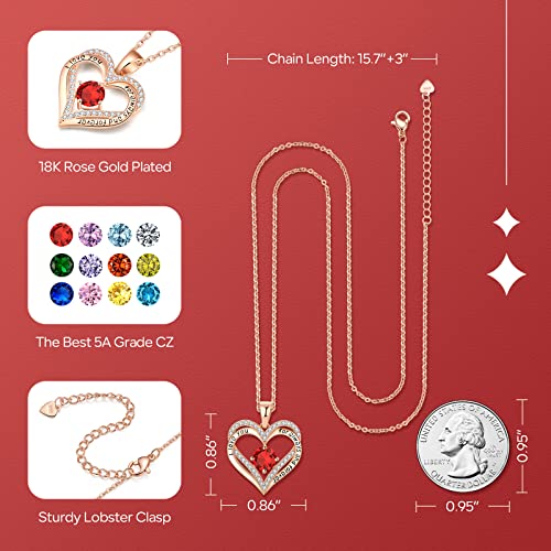 18K Rose Gold Necklaces for Women Birthday Gifts for Women Jewelry for Women Birthday Gifts for Wife Girlfriend Daughter Wife Birthday Gifts for Anniversary Mothers Day Christmas Valentines Gifts4