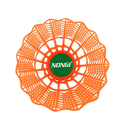 Image of Neo Colored Cork Plastic Badminton Shuttlecocks for Indoor Outdoor Badminton Sports - Color Orange - Speed Medium - Pack of 5 Shuttle