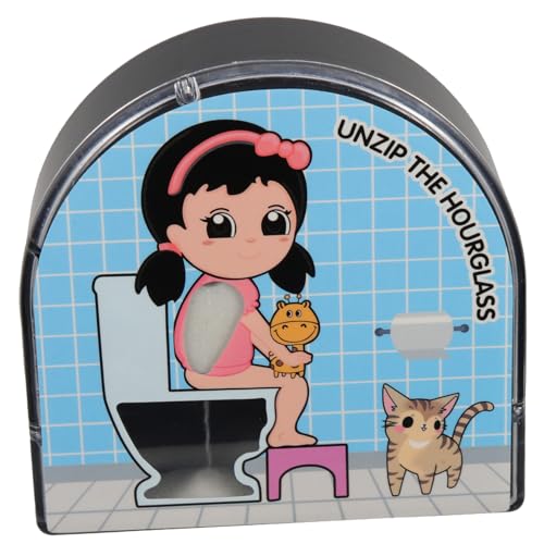 WATIIFUFU Clessidra da 5 Minuti per Ragazzo Ragazza, Timer per Bagno Ruota a 360°, Timer a Sabbia Decorativo e Funzionale per Controllo Bagno e Attività Quotidiane