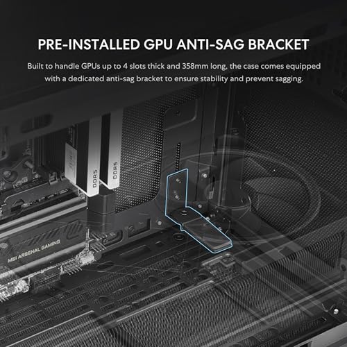 Image of Lian Li B4-mATX 21.3L PC Case, 358mm GPU, 360 AIO, 2 Slim Fans, Black Wood | 2 Pre-Installed 120mm Slim Top Fans, Supports 360mm AIO, 140mm ATX PSU, Horizontal /Vertical Setup, Small Form Factor (B4X-WD)