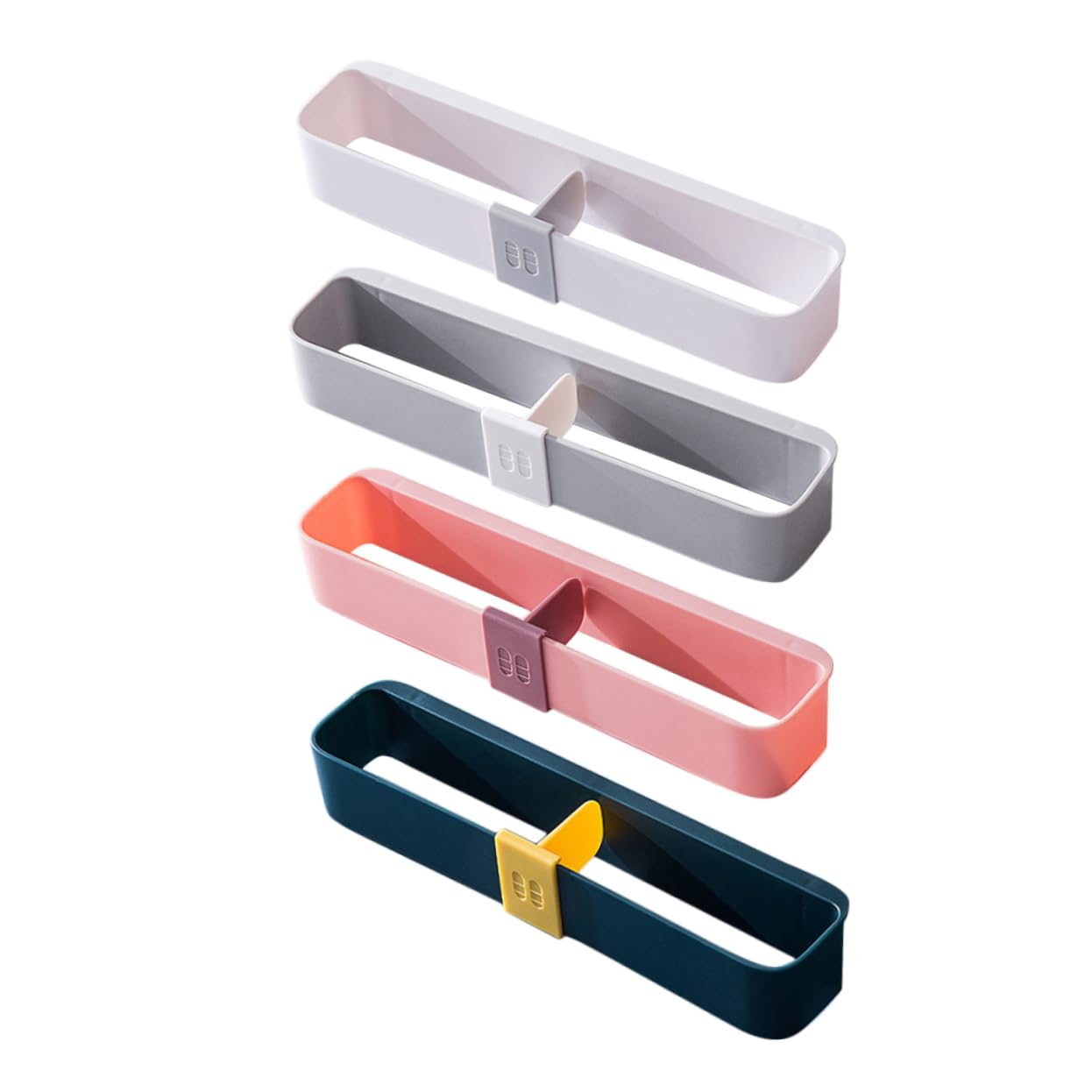 MAGICLULU 4pc Wall Mounted Shoe Rack Space Saving Plastic Organizer for Bathroom Entryway Toilet Stylish Slipper Holder for Efficient Space Utilization and Modern Decor