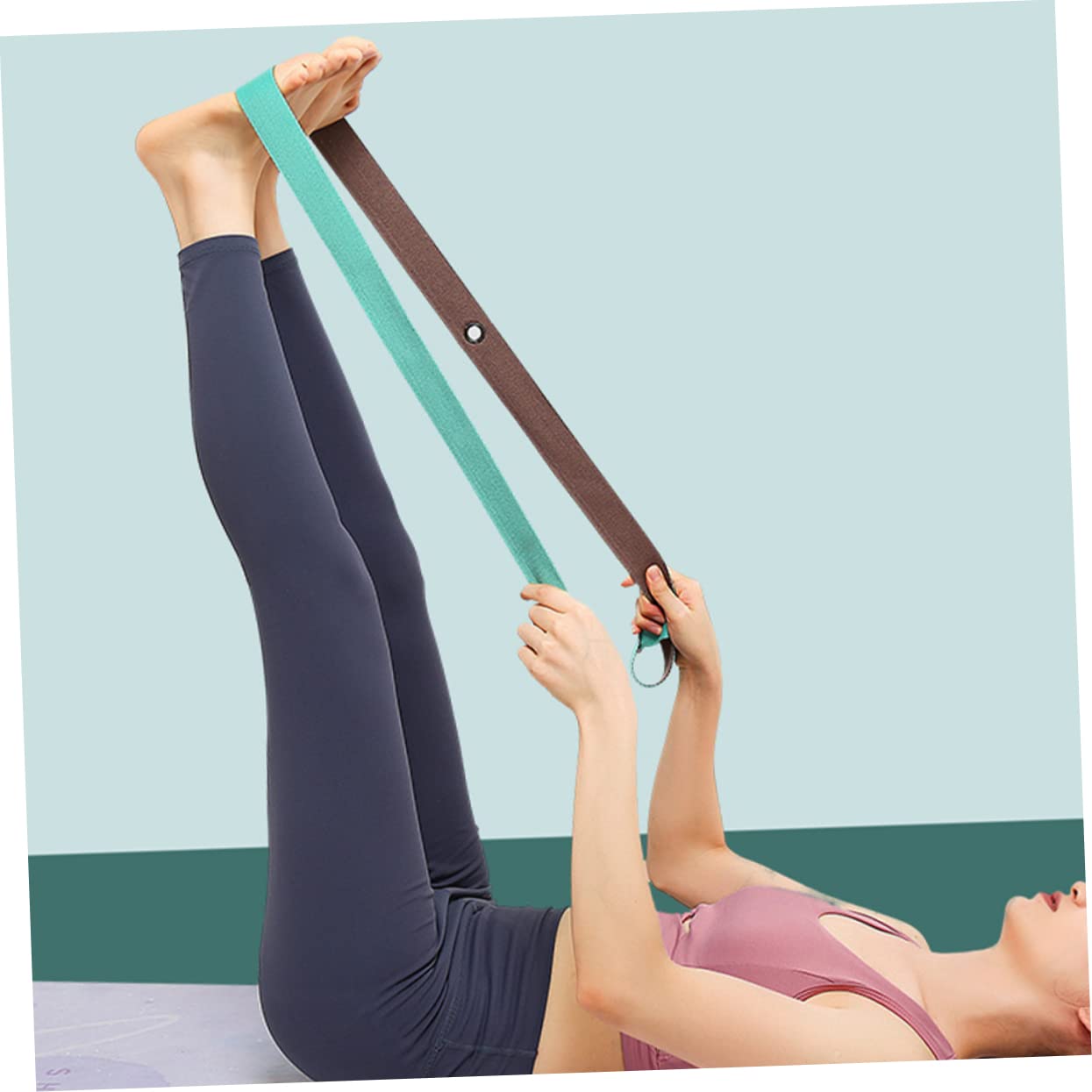 POPETPOP 2pcs Yoga Stretch Band Thick Resistance Band for Yoga Mat for Workout Stretching Strap Mat Strap Keyring Sling