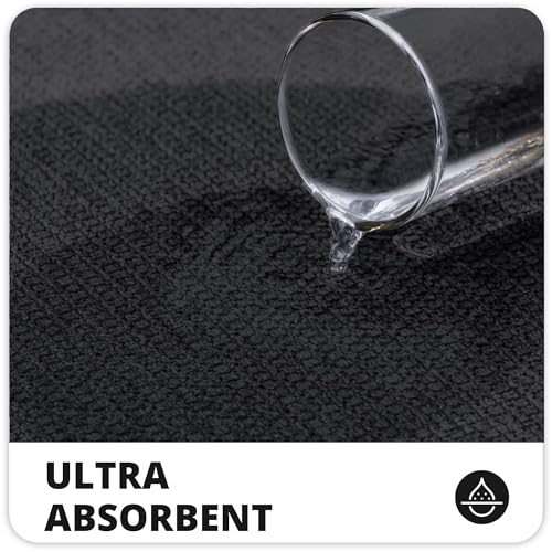 Image of Bath Mat,Ultra Thin Bathroom Runner Rugs,Large Bath Mats for Bathroom,Quick Dry,Non-Slip,Machine Washable,Low Pile,Bath Rug,Shower Outside,Sink,Home Decor Accessories.Black,1'5 inchx4'11 inch(17x59inch)