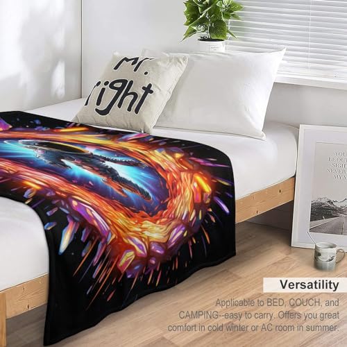 Manta de franela astronauta para sofá y salón de 130x180 cm 7