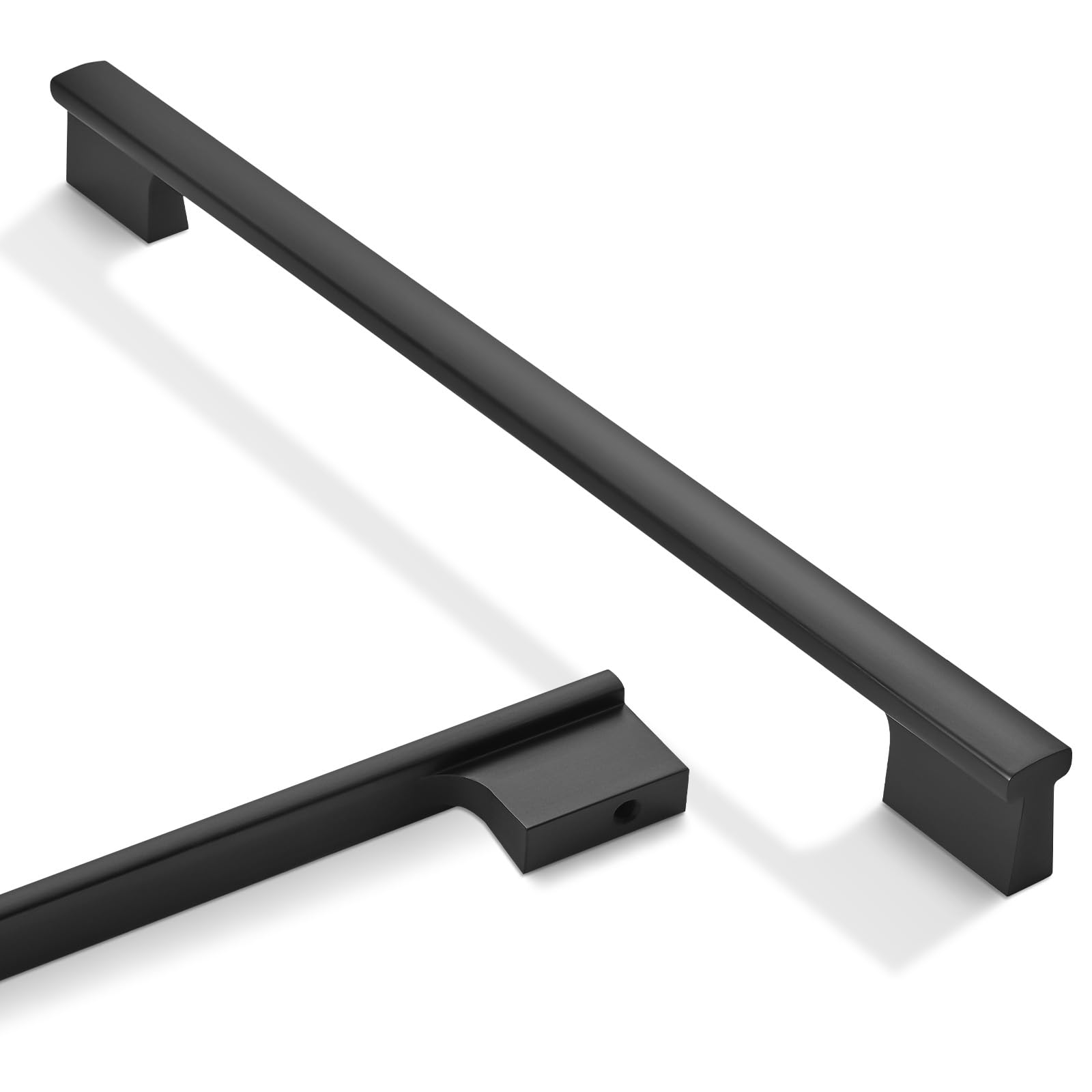 6 pack matte black cabinet pulls 15 inch(381mm) hole centers kitchen cabinet handles black drawer pulls cabinet hardware
