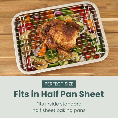 Image of Ultra Cuisine Durable 3 Tiers Stackable, 16 inch x 10 inch Cooling Rack for Baking