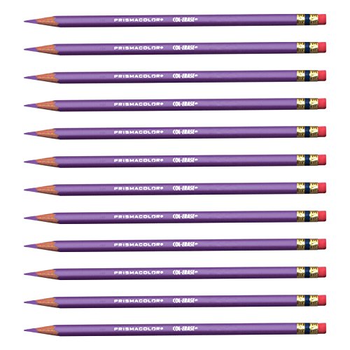 Prismacolor Col-Erase Erasable Colored Pencils, Lavender (20062), Dozen