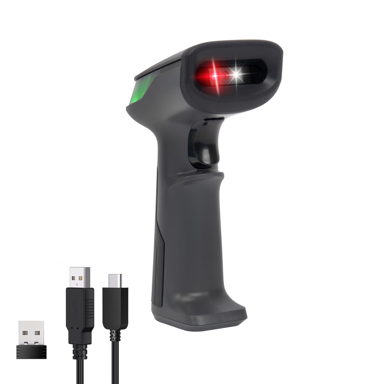 VulTech BC-07P-WBT Barcode Scanner Wireless 2.4Ghz / Bluetooth/USB Lettore Codici a Barre 2D 1D QR, Scansione su display, POS, Registratore Cassa Magazzino Supermercato Farmacia Windows/Mac/Linux